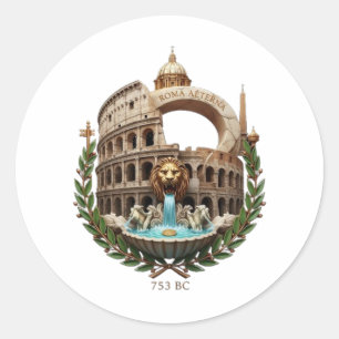 ADESIVO REDONDO ROMA