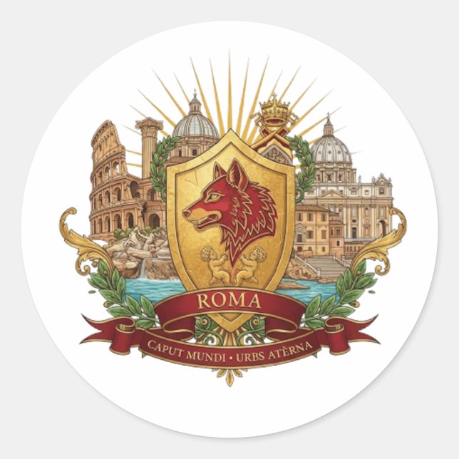 ADESIVO REDONDO ROMA (Frente)