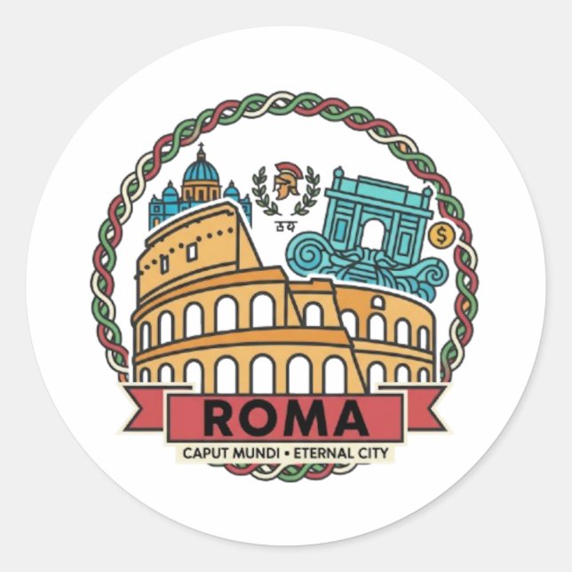 ADESIVO REDONDO ROMA (Frente)