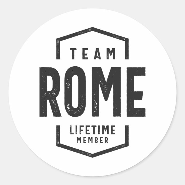 Adesivo Redondo Roma Lifetime Member Personalizado Nome Roma (Frente)