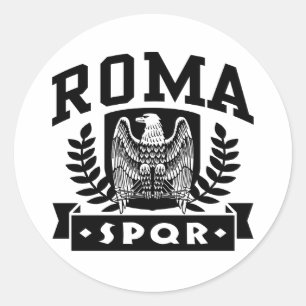 Adesivo Redondo Roma SPQR