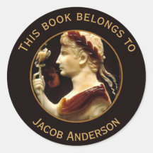 Roman Bookplate Imperador Octavian Augustus Cameo