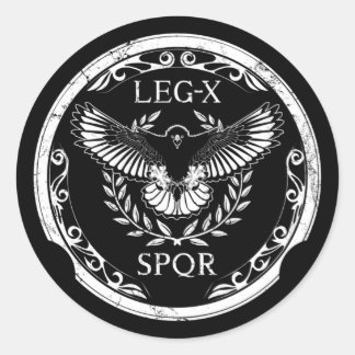 Adesivo Redondo Roman Eagle Legio X Shield