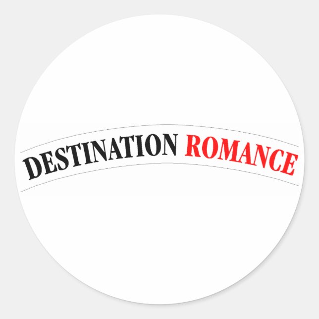 Adesivo Redondo Romance de Destino (Frente)