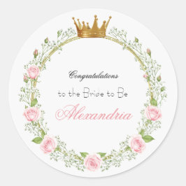 Adesivo Redondo Romance Enrubescida Personalizada: Rosas e Respira