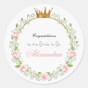 Adesivo Redondo Romance Enrubescida Personalizada: Rosas e Respira