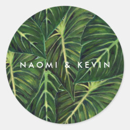 Adesivo Redondo Romance tropical/adesivo