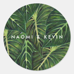 Adesivo Redondo Romance tropical/adesivo