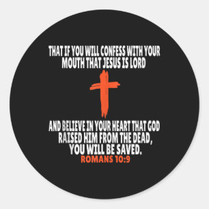 Adesivo Redondo Romanos 10_9 Bíblia Versa Tanque de Escrituras Sup