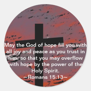 Adesivo Redondo Romanos 15:13