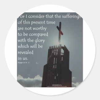 Adesivo Redondo Romanos 8:18 Glória a Revelar