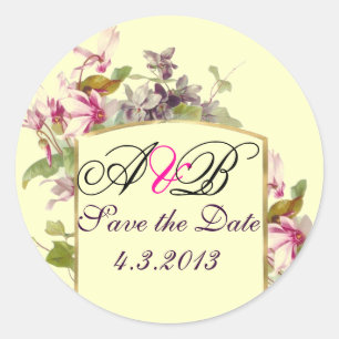 ADESIVO REDONDO ROMANTİCA MONOGRAMA/CICLOS DE PINCO SALVAR A DATA