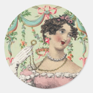 Adesivo Redondo Romântica Soiree para Jane Austen