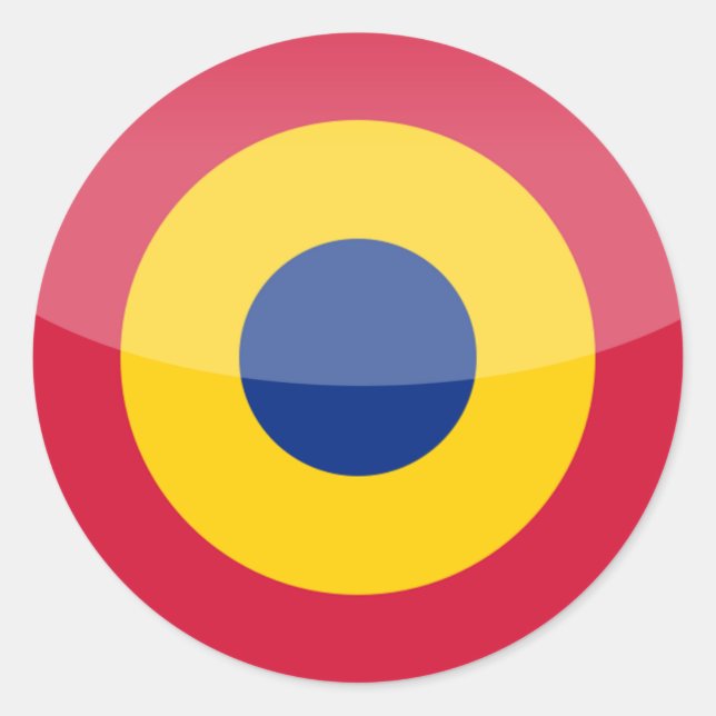 Adesivo Redondo romênia (Frente)