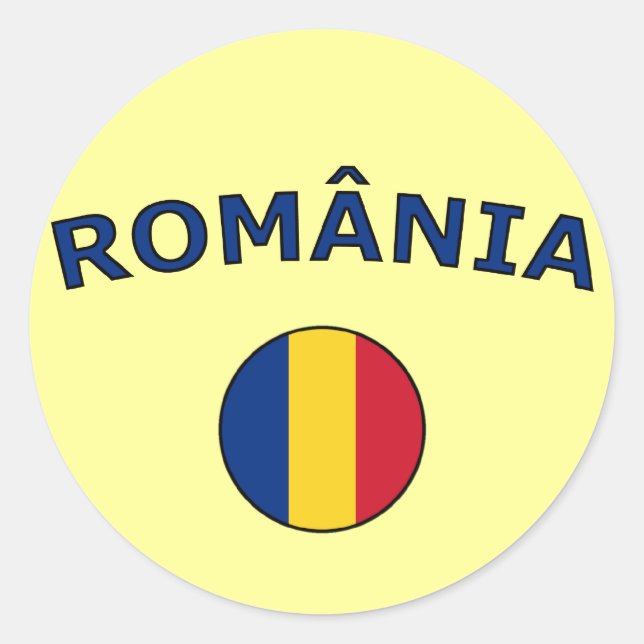 Adesivo Redondo Romênia (Frente)