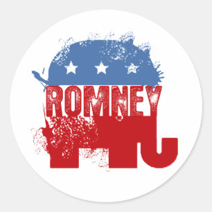 Adesivo Redondo ROMNEY republicano