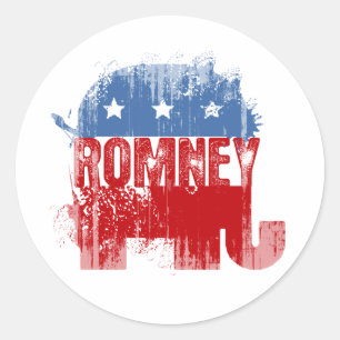 Adesivo Redondo ROMNEY republicano