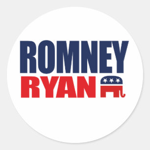 Adesivo Redondo ROMNEY RYAN TICKET 2012.pn