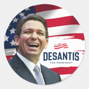Adesivo Redondo Ron DeSantis para o Presidente 2024