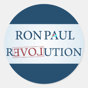 Adesivo Redondo Ron Paul