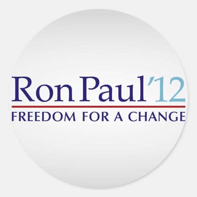 Adesivo Redondo Ron Paul 2012 (Frente)