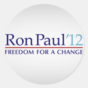 Adesivo Redondo Ron Paul 2012