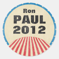 Ron Paul 2012 Round Stickers