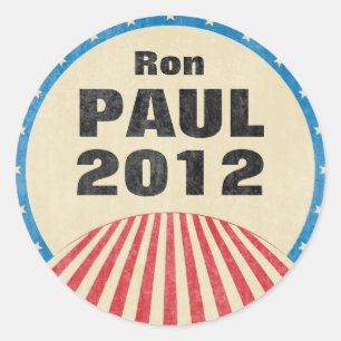 Adesivo Redondo Ron Paul 2012 Round Stickers