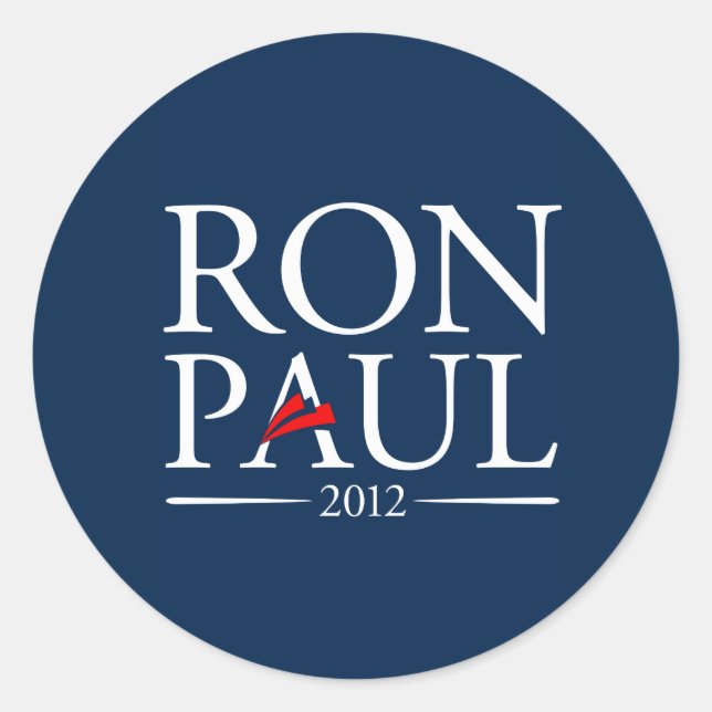 Adesivo Redondo Ron Paul 2012 Stickers (Frente)