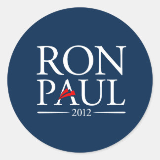 Adesivo Redondo Ron Paul 2012 Stickers