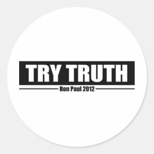 Adesivo Redondo Ron Paul 2012: Verdade da tentativa