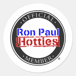 Adesivo Redondo Ron Paul Hotties Gear