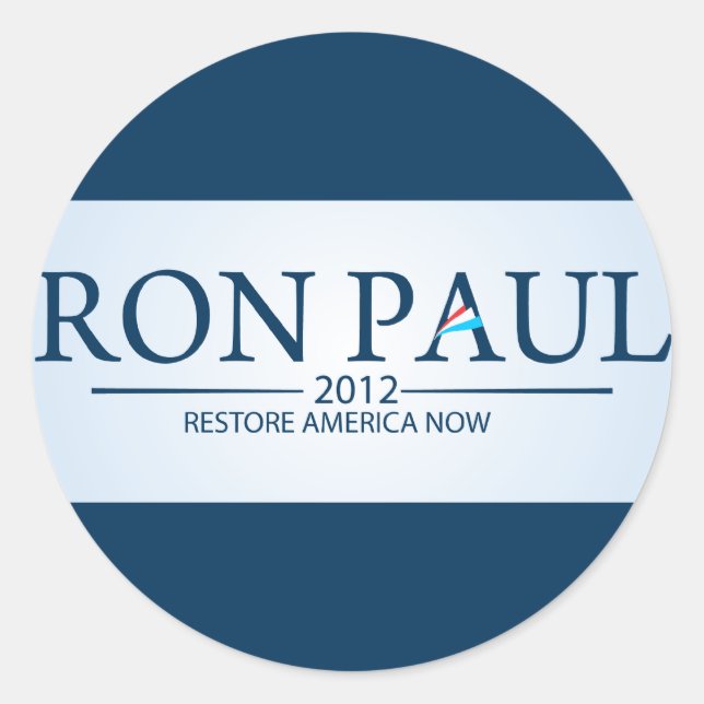 Adesivo Redondo Ron Paul para Presidente (Frente)