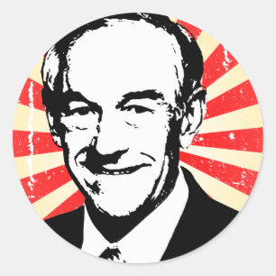Adesivo Redondo Ron Paul Propaganda