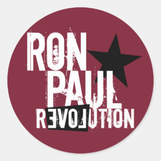 Adesivo Redondo Ron Paul Revolution