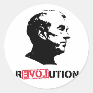 Adesivo Redondo Ron Paul Revolution