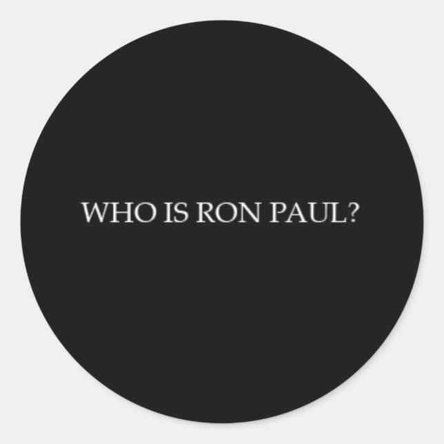Adesivo Redondo Ron Paul sticker (Frente)