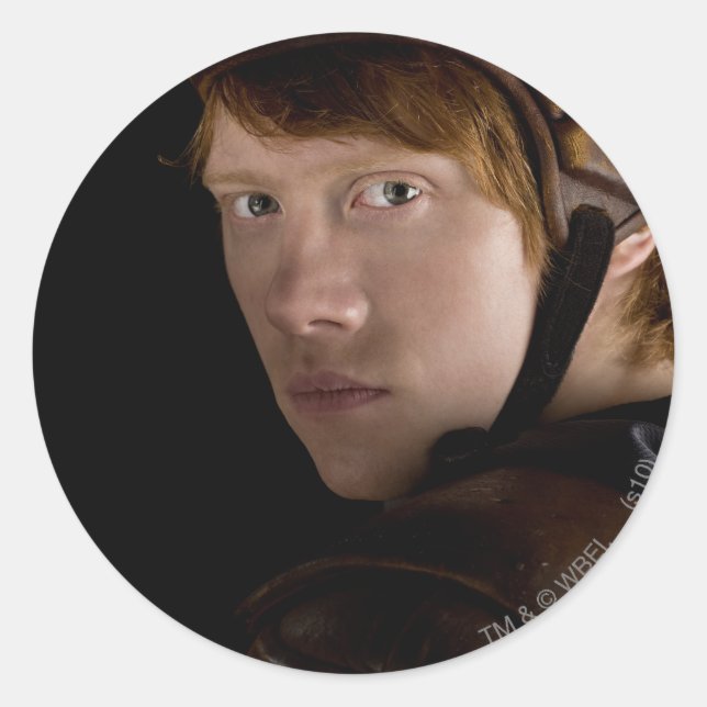 Adesivo Redondo Ron Weasley Arranjado (Frente)
