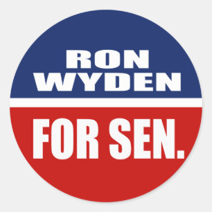 ADESIVO REDONDO RON WYDEN PARA O SENADO