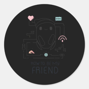 Adesivo Redondo Ron’S Cometeu Um B-Bot Errado Como Ser Meu Amigo