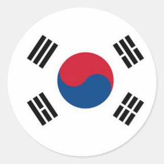 Adesivo Redondo Ronda da Coreia do Sul (não para utilização extern