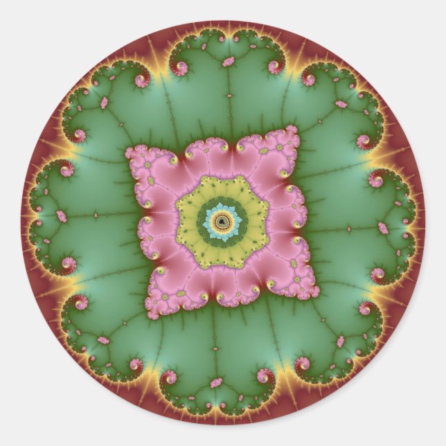 Adesivo Redondo Ronda - Fractal (Frente)