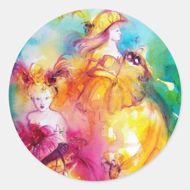 Adesivo Redondo RONDO IN LAGOON/Bola de Mascarada Veneza (Frente)