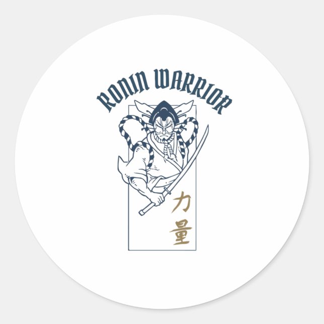 Adesivo Redondo Ronin Warrior (Frente)