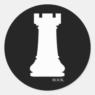 Adesivo Redondo Rook Chess Piece Group Costume Chess Club Chess Bo