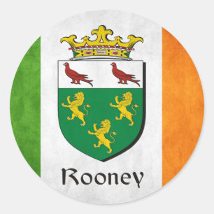 Adesivo Redondo Rooney Irish Flag
