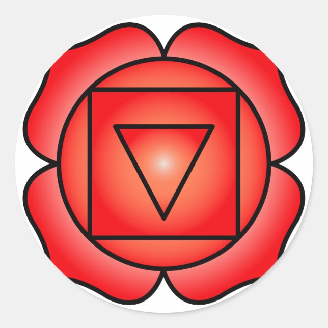 Adesivo Redondo Root Chakra (Frente)