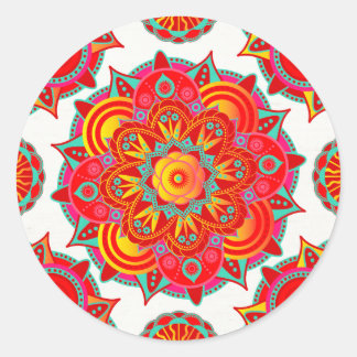 Adesivo Redondo Root Chakra Mandala