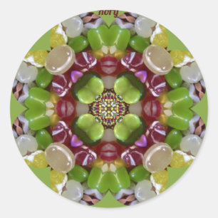 Adesivo Redondo RORY ~ PÁSCOA CANDY JELLY BEANS ~ Round Sticker