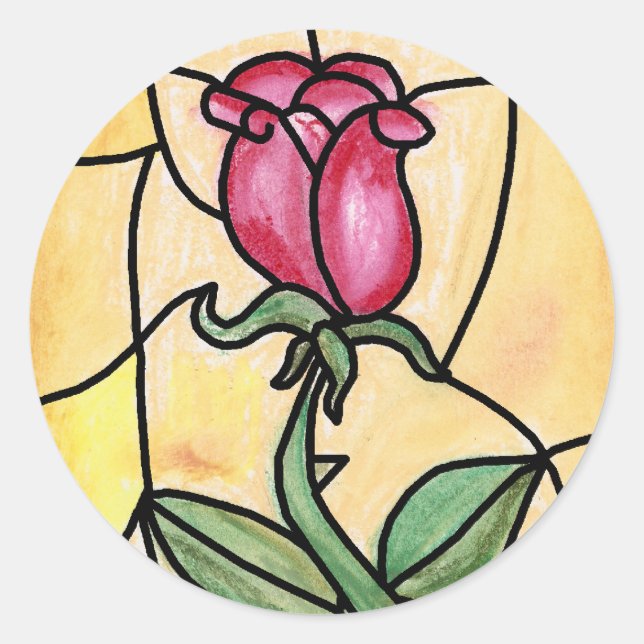 Adesivo Redondo Rosa (Frente)